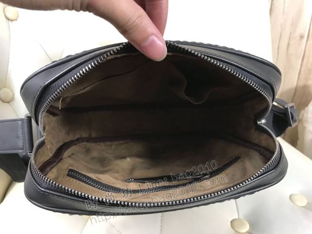 BV男包 6696-1 寶緹嘉經典款男士單肩包 原版打蠟頭層牛皮BV斜挎包  nbq1004